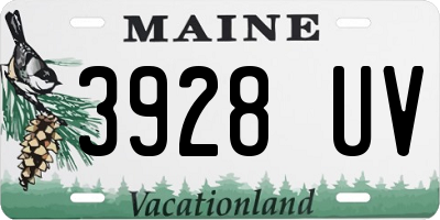 ME license plate 3928UV