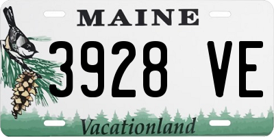 ME license plate 3928VE