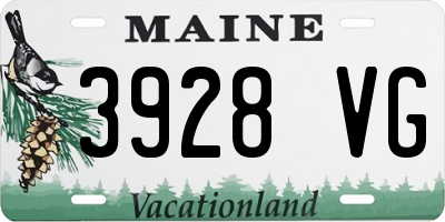 ME license plate 3928VG