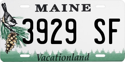 ME license plate 3929SF