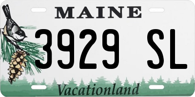 ME license plate 3929SL