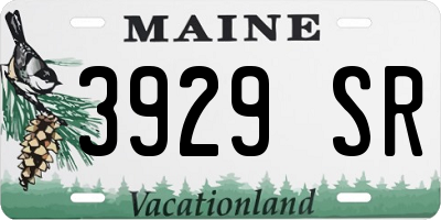 ME license plate 3929SR
