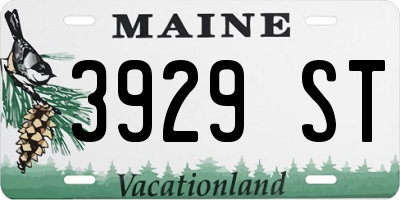 ME license plate 3929ST