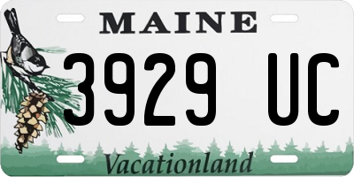 ME license plate 3929UC