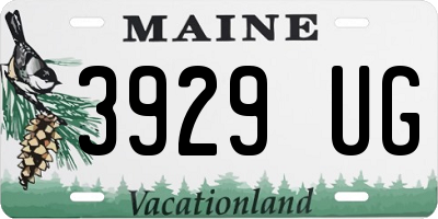ME license plate 3929UG