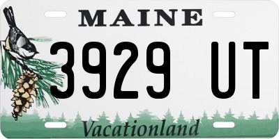 ME license plate 3929UT
