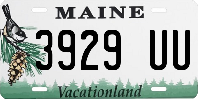 ME license plate 3929UU