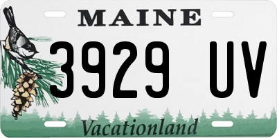 ME license plate 3929UV