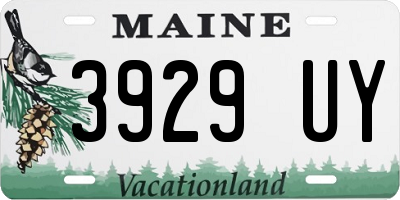 ME license plate 3929UY