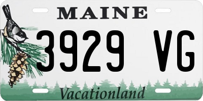 ME license plate 3929VG