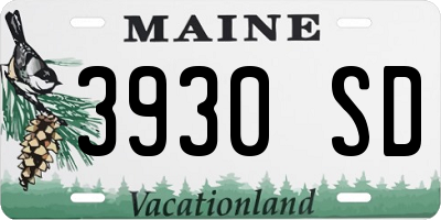 ME license plate 3930SD