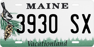 ME license plate 3930SX
