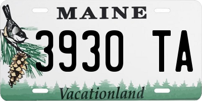 ME license plate 3930TA