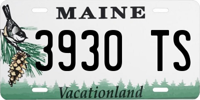 ME license plate 3930TS
