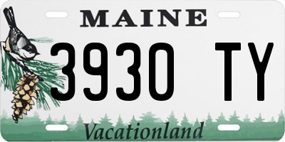 ME license plate 3930TY