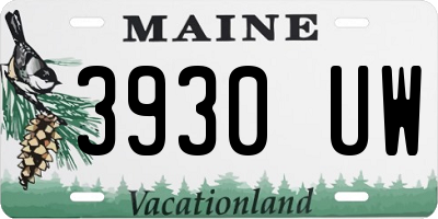 ME license plate 3930UW