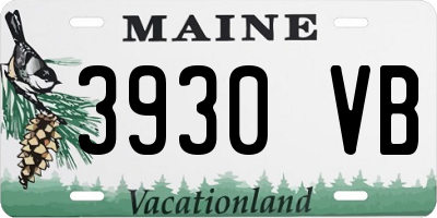 ME license plate 3930VB