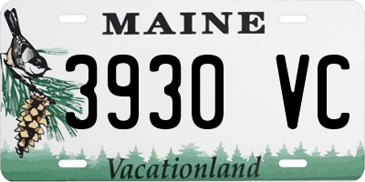 ME license plate 3930VC