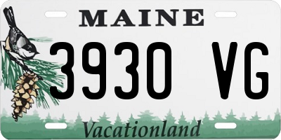 ME license plate 3930VG