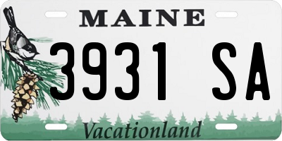 ME license plate 3931SA