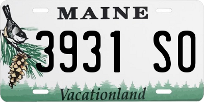 ME license plate 3931SO