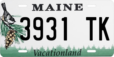 ME license plate 3931TK