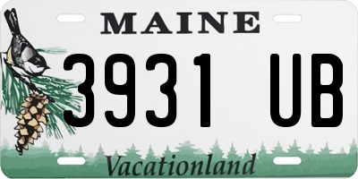 ME license plate 3931UB