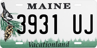 ME license plate 3931UJ