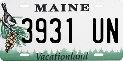 ME license plate 3931UN