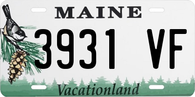 ME license plate 3931VF