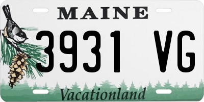 ME license plate 3931VG