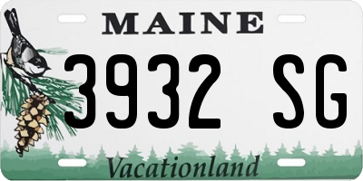 ME license plate 3932SG