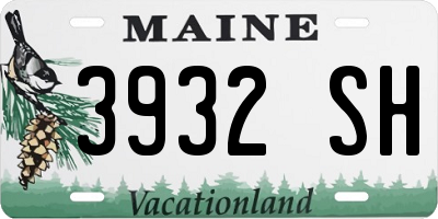 ME license plate 3932SH