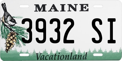 ME license plate 3932SI