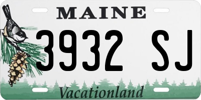 ME license plate 3932SJ