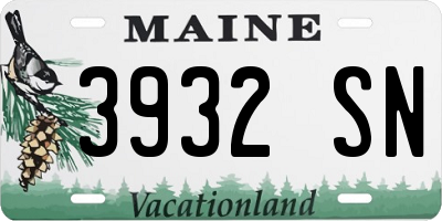 ME license plate 3932SN