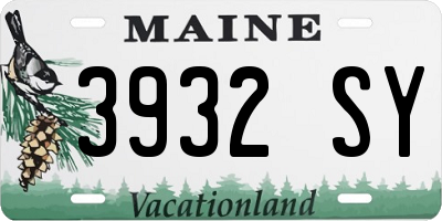 ME license plate 3932SY