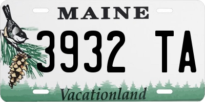 ME license plate 3932TA