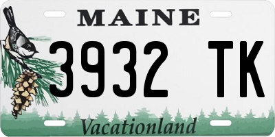 ME license plate 3932TK