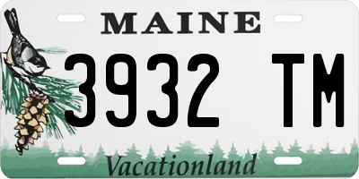 ME license plate 3932TM