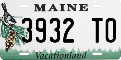 ME license plate 3932TO