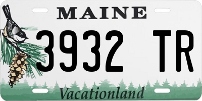 ME license plate 3932TR
