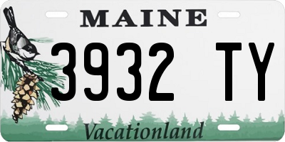 ME license plate 3932TY