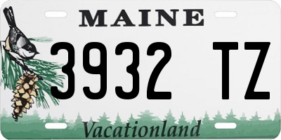 ME license plate 3932TZ