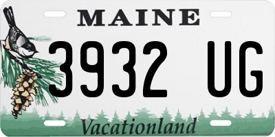 ME license plate 3932UG