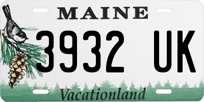 ME license plate 3932UK
