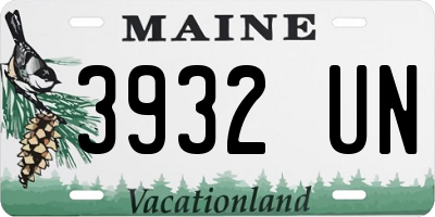 ME license plate 3932UN
