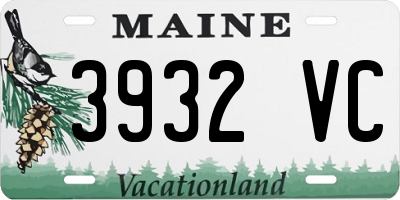 ME license plate 3932VC