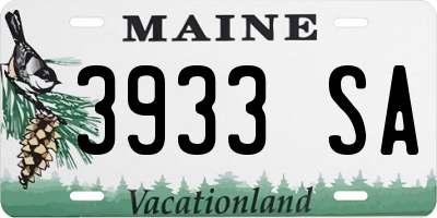 ME license plate 3933SA