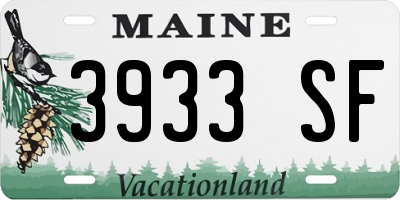 ME license plate 3933SF